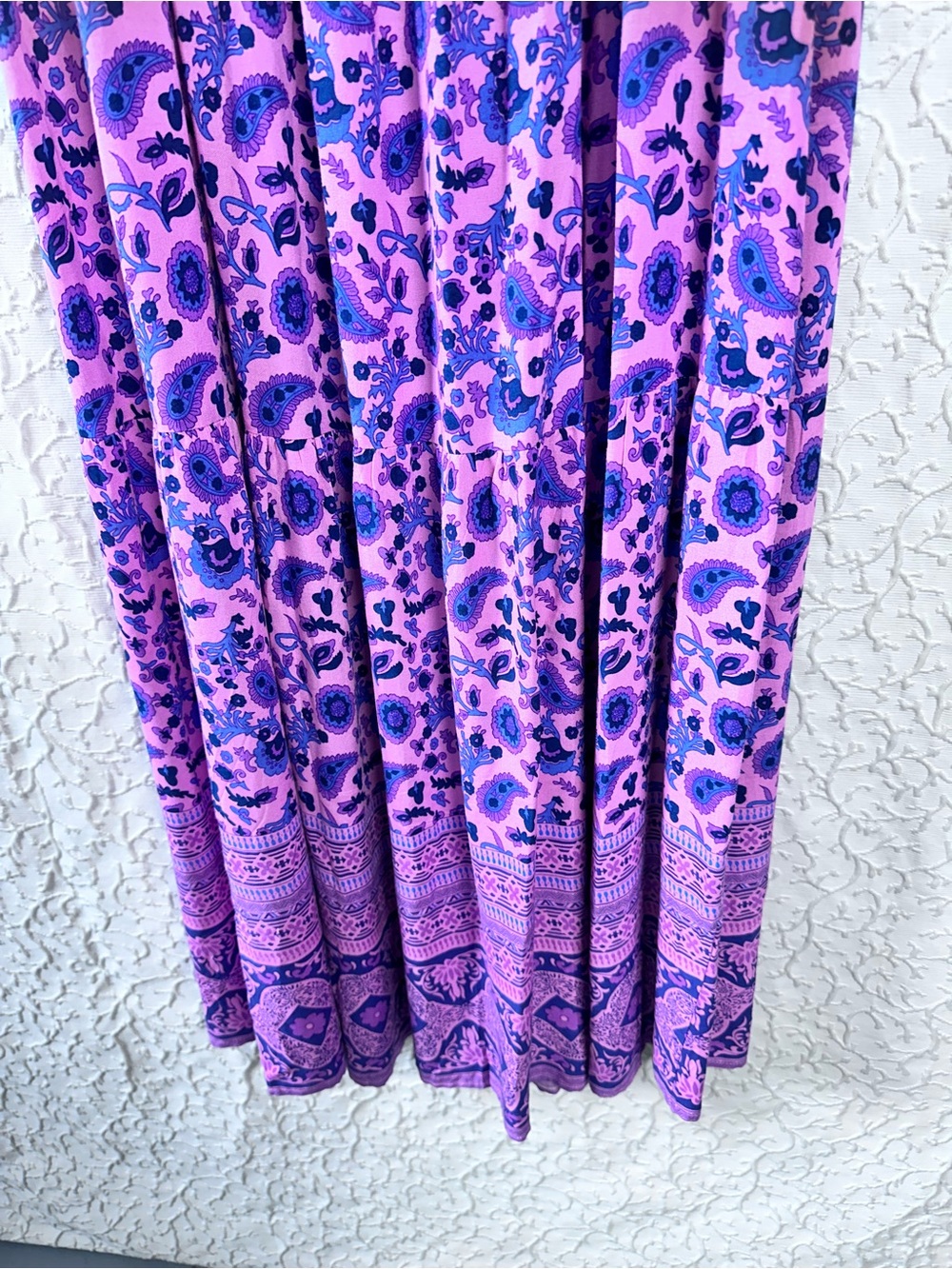 Off-Shoulder Purple Floral Maxi Dress Zesica Women's Floral Maxi Dress Size L - Picture 7 of 9